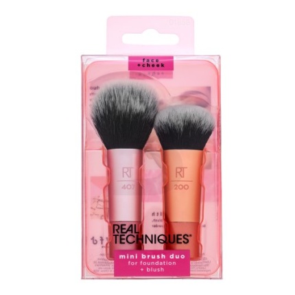 Real Techniques Mini Foundation & Blush Brush Duo Brush Set